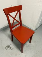 2 x Roter Holzstuhl / Esszimmerstuhl  Landhausstil