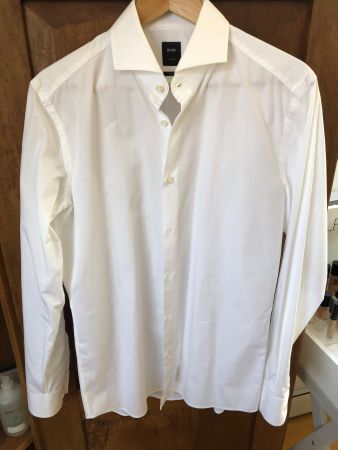 Boss Herren Hemd weiss Slim Fit gebraucht guter Zustand