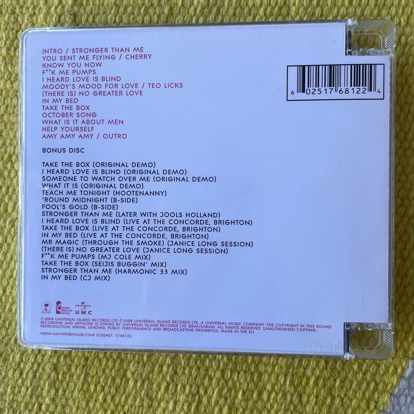 CD: AMY WINEHOUSE-2CD DELUXE EDITION FRANK – Usato da Rorschacherberg venduto da CD-Roli 1