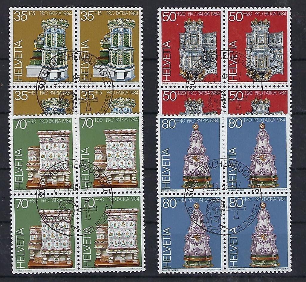 Tutti i francobolli: Pro Patria Viererblocks gestempelt    15143 – Usato da Lunden venduto da Animus999