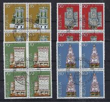 Pro Patria Viererblocks gestempelt    15143
