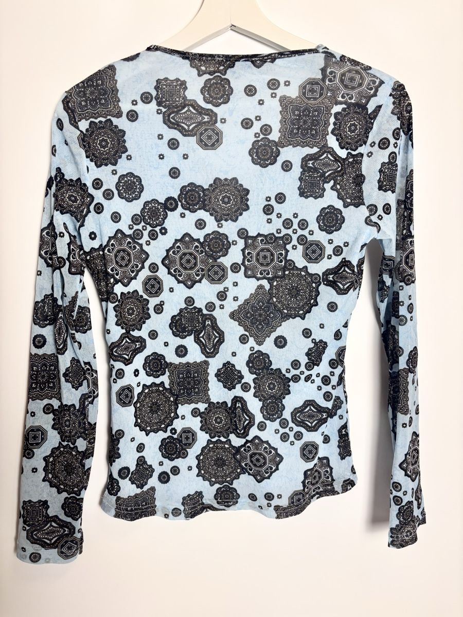 Top: vintage unique pattern longsleeve – Usato da Leissigen venduto da lamooniade 4
