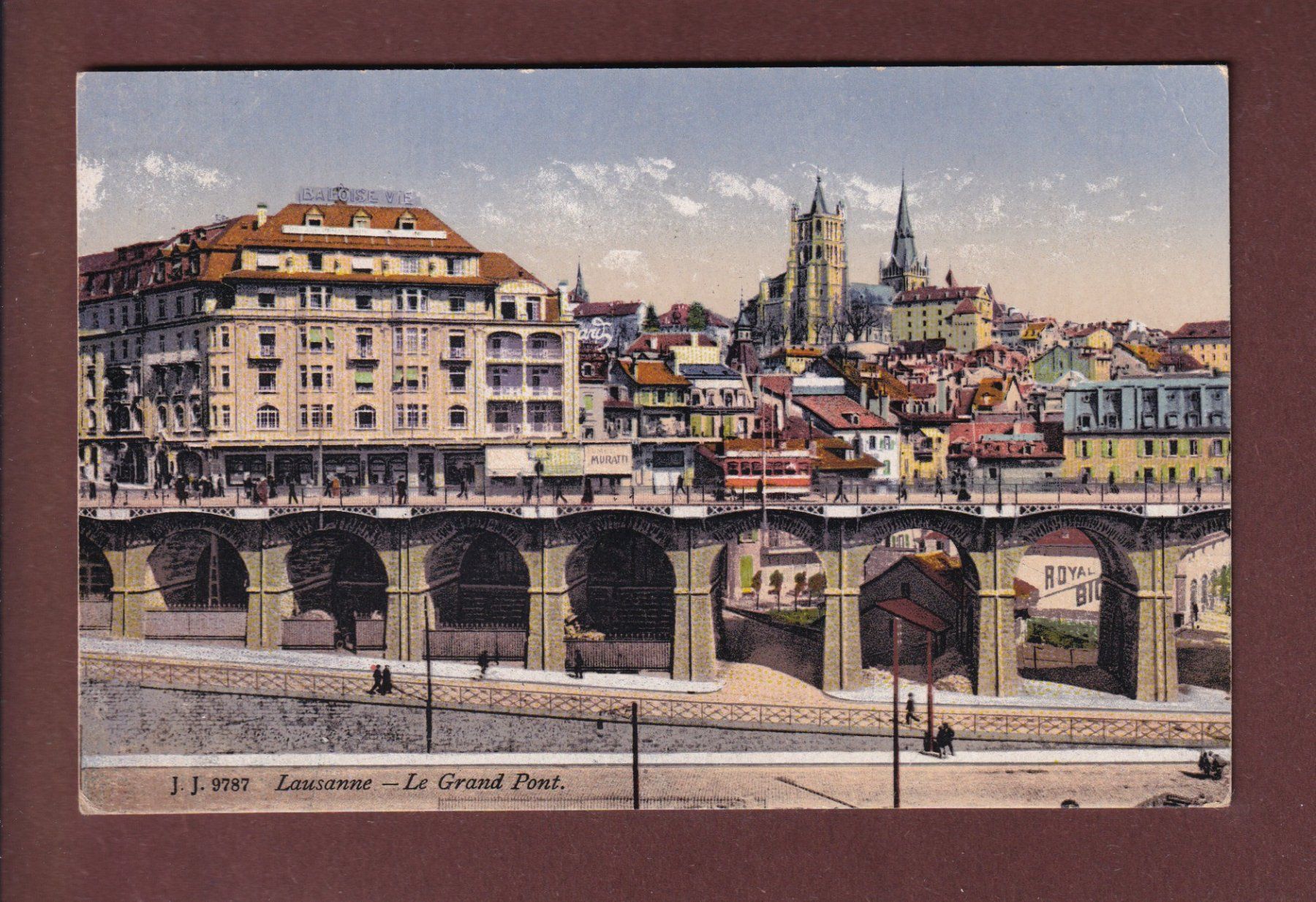 Cartoline postali: LAUSANNE - Grand Pont - 1922 – Usato da Pully venduto da nicecards