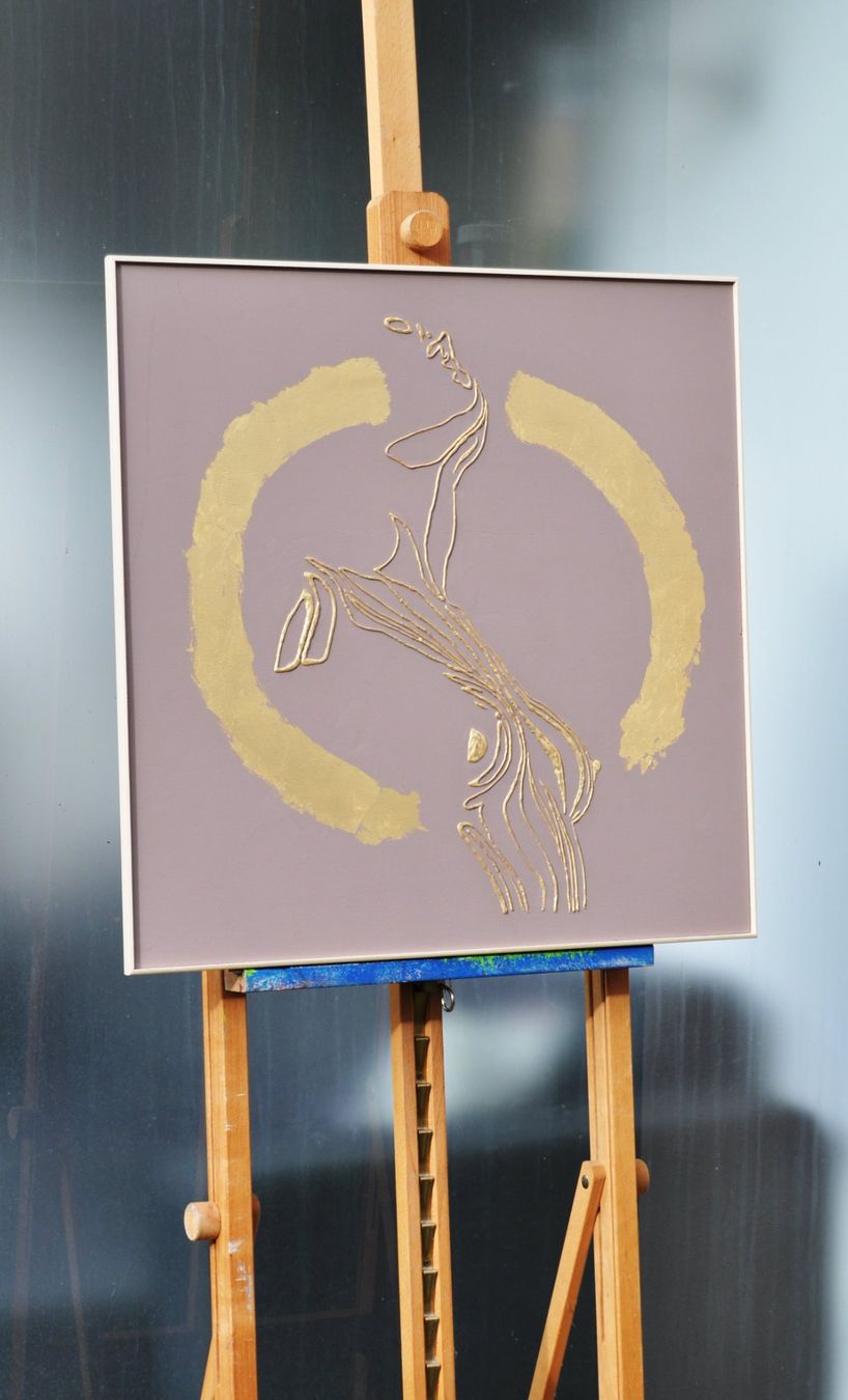 Dipinti: Texturierte Kunst Gemälde 3D mit Blattgold – Nuovo e nell'imballaggio originale da Domat/Ems venduto da Lorand_ 1