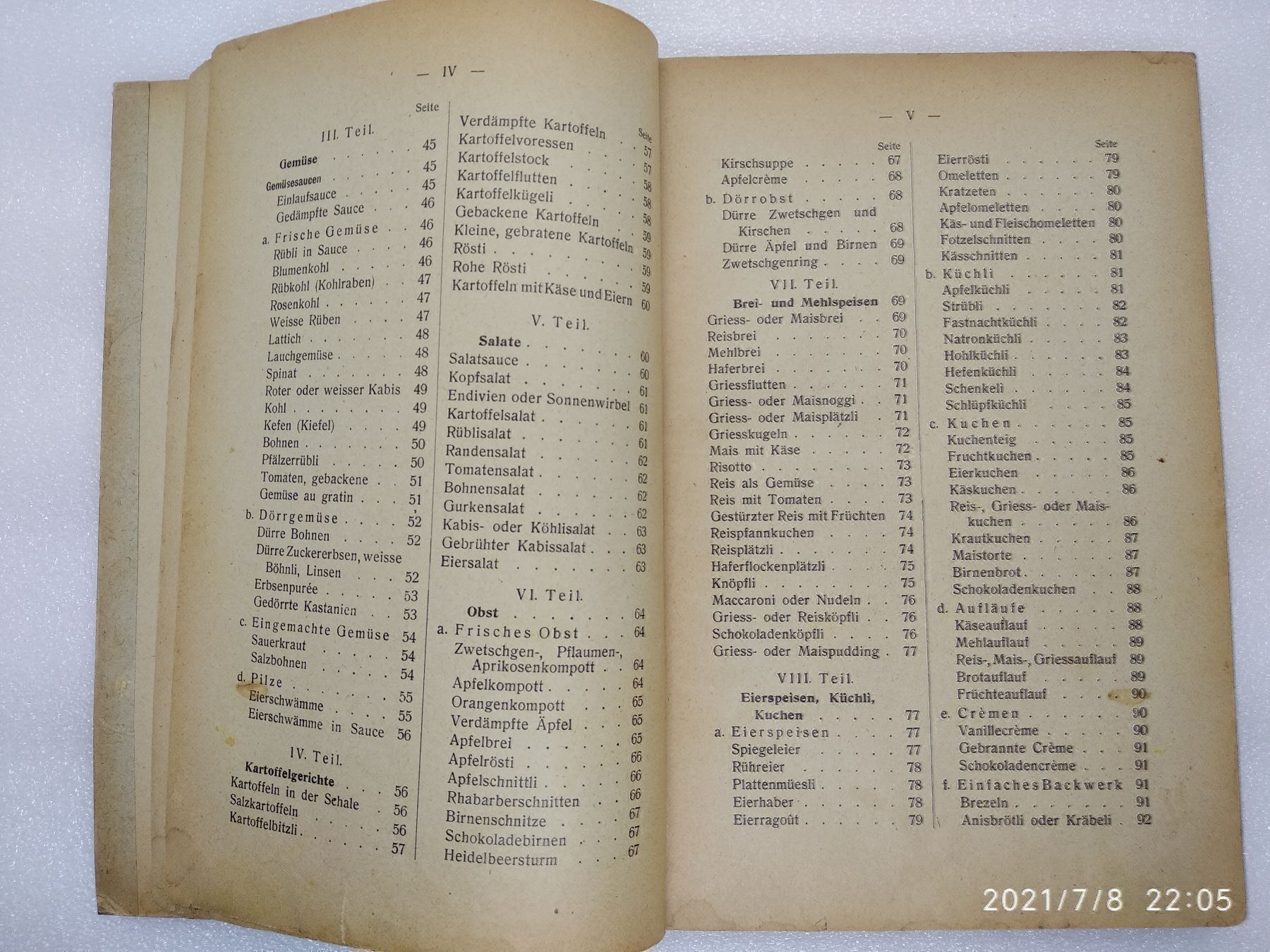 Bücher: KOCHBUCH 1921 – Gebraucht aus Goldach von Gaip 6