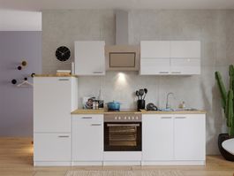 460 Küchenzeile Singleküche 270cm weiss - Küche Einbauküche
