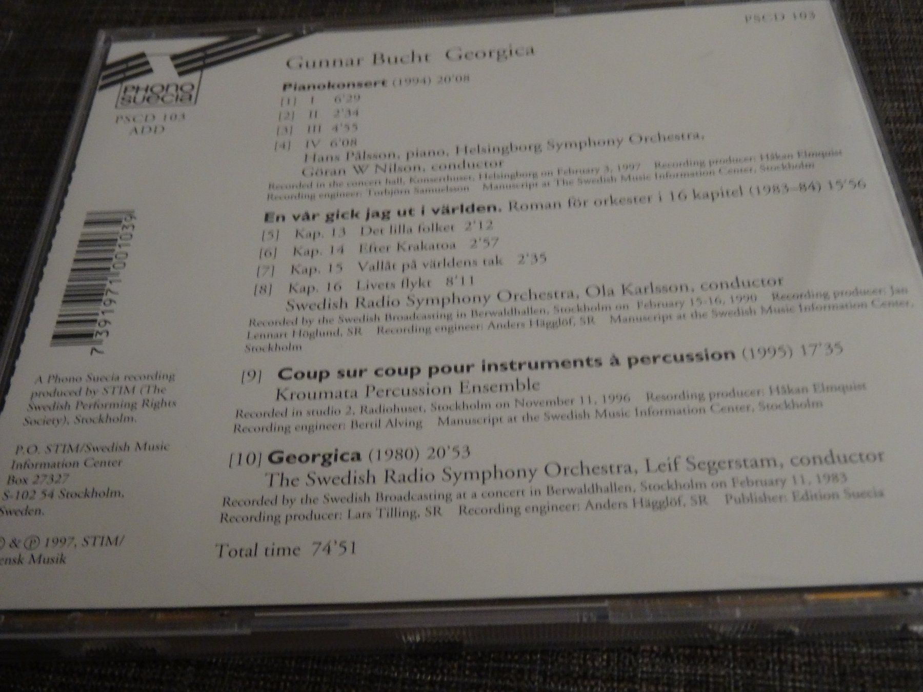CD: Gunnar Bucht -Georgica CD – Usato da Olten venduto da Disc-Ausverkauf 1