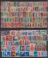 Schweiz: Lot alten; gestempelten Marken / 2 Steckkarten