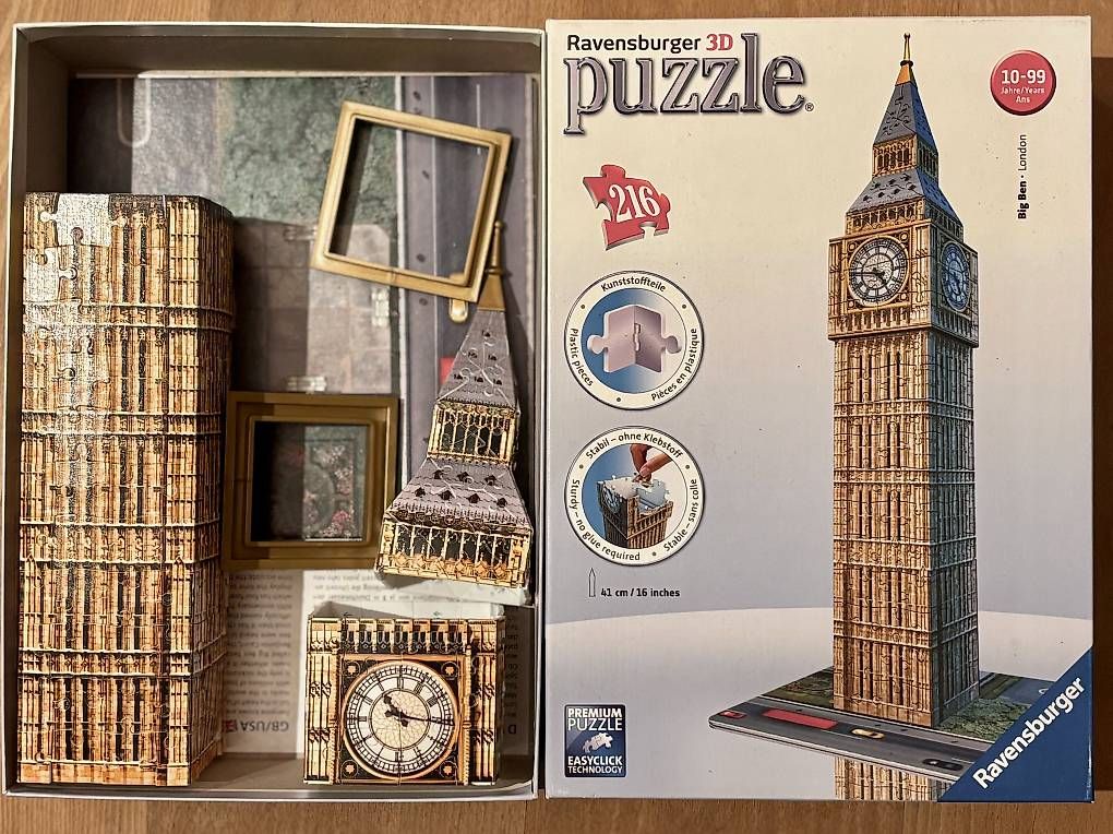 Ravensburger Puzzle: Ravensburger 3D Puzzle Big Ben – Usato da Zürich venduto da car_f6qn 1