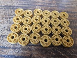 lego 13971 lot de 24 pièces Pearl Gold Wheel 18mm D. x 8mm