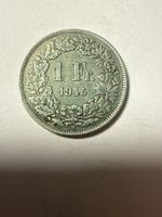 1 Schweizer Franken Silbermünze 1945
