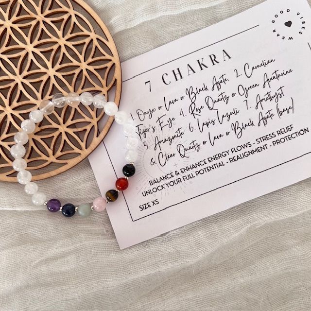Bracciali & Braccialetti: Bracelet 7 chakras - base cristal de roche – Nuovo e nell'imballaggio originale da Pully venduto da sunaddict 4
