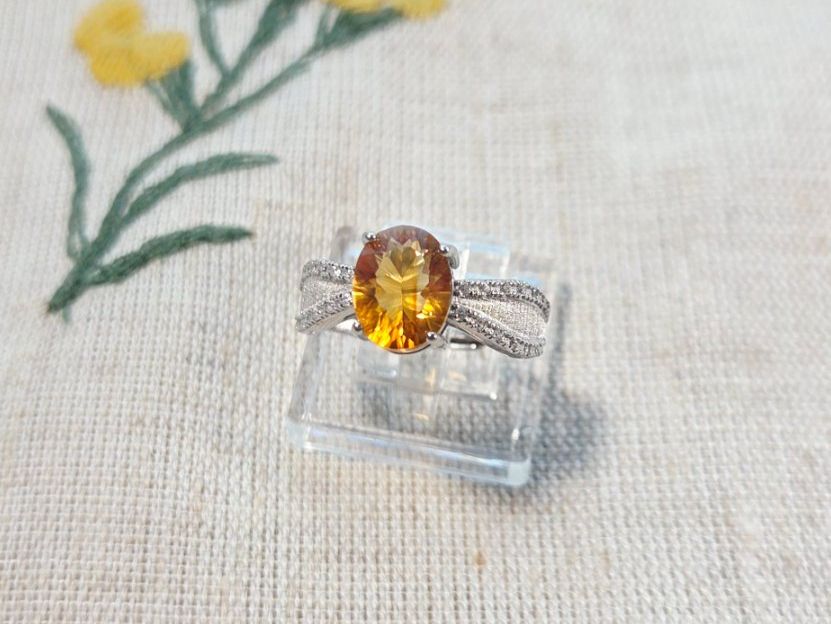 Anelli: NEW - S925 Citrine Ring (Adjustable) – Nuovo (secondo la descrizione) da Zürich venduto da cin_wcf6