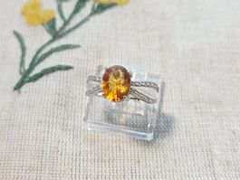 NEW - S925 Citrine Ring (Adjustable)