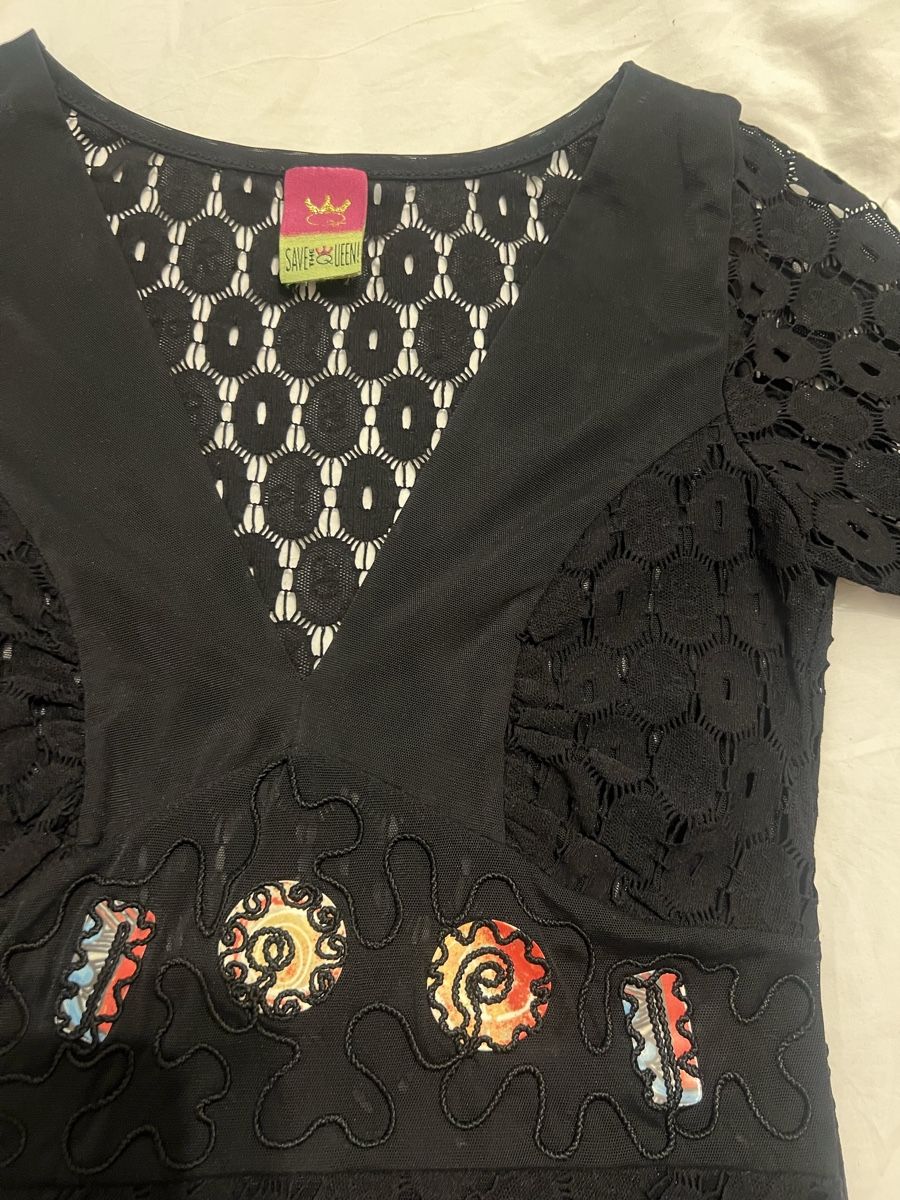 Kleider: Kleid Schwarz Spitze kurzarm Grösse S – Gebraucht aus Zürich von R1908 2