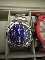 Festina Chronograph Herren Uhr Edelstahl blau guter Zustand