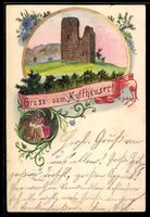 Handgemalt: Kyffhäuser, Blick zur Ruine