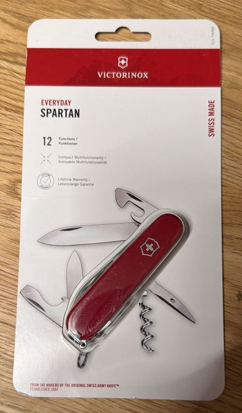Victorinox Coltelli tascabile: VICTORINOX SACKMESSER EVERYDAY SPARTAN 12 FUNCTIONEN – Nuovo e nell'imballaggio originale da Zürich venduto da Frei-Occasionen