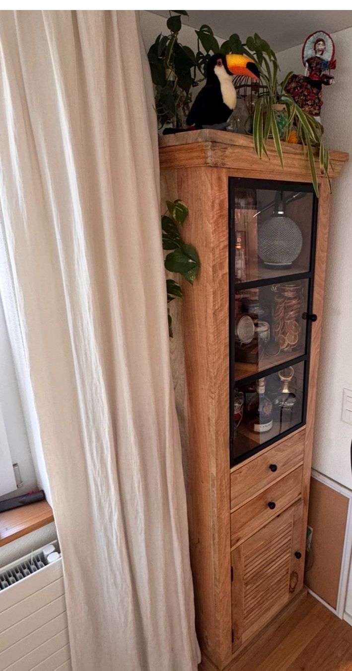 Vetrine: Vitrinenschrank aus massivem Mangoholz – Usato da Zürich venduto da DanPr 4