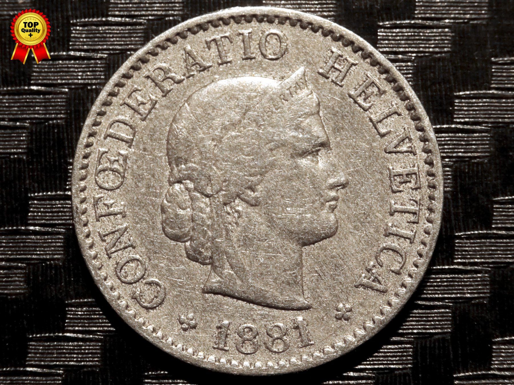 Tutti le monete: 1881 - 5 cts. 2.00 Mio.! 1.98gr!! – Usato da Courgenay venduto da ZubR237