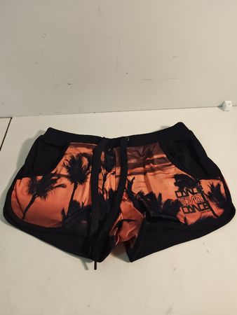 Short, ganz kurz mit Palmen-Print, Grösse L, neu.  (nov409)