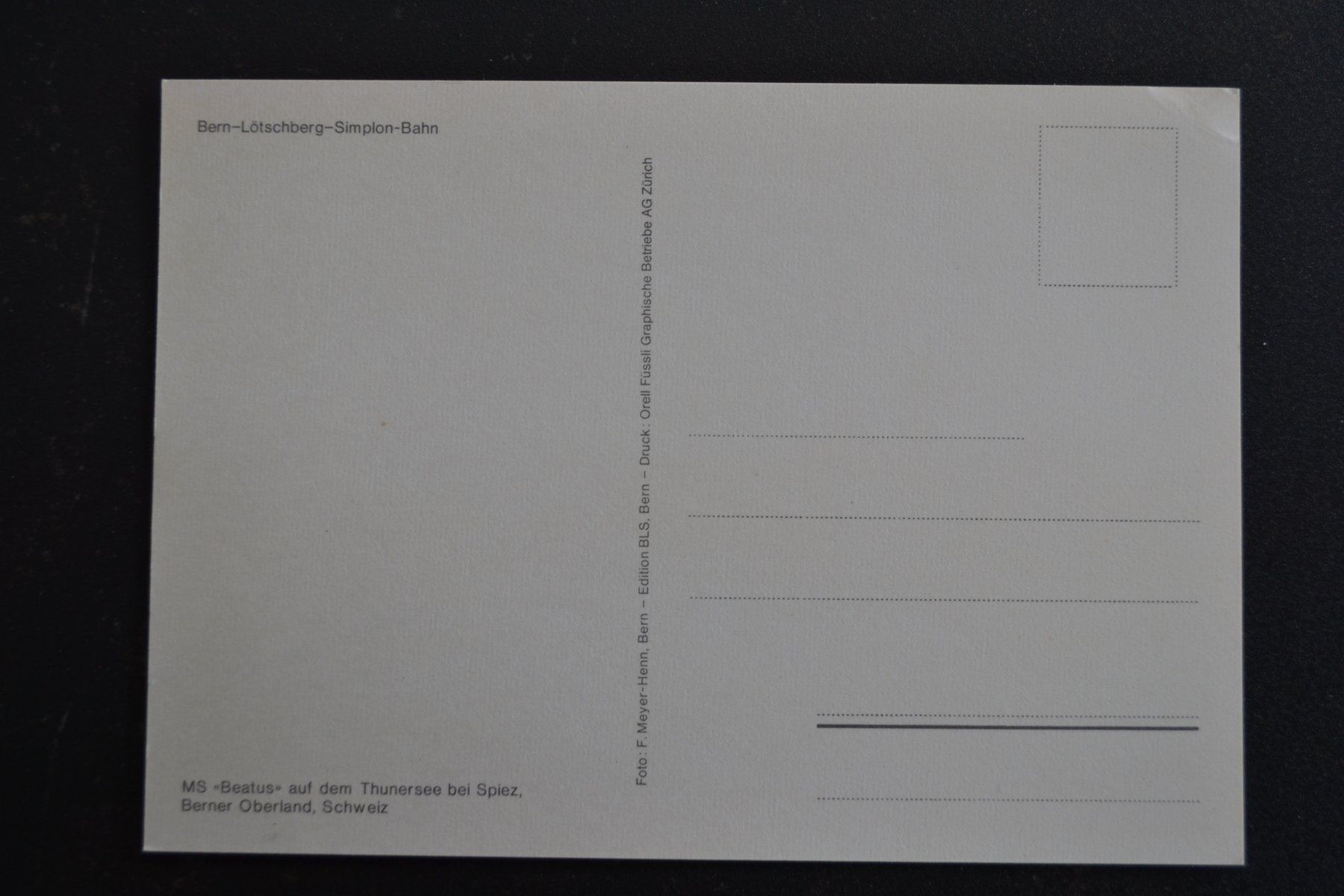 Cartoline postali: AK MS Beatus Thunersee bei Spiez – Usato da Beinwil am See venduto da kajak55 1