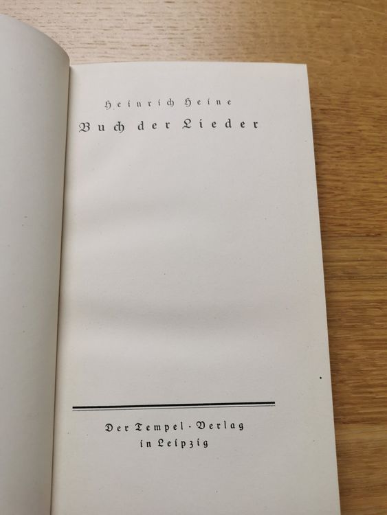 Livres: Heine: Das Buch der Lieder – D'occasion à Hohenrain par mr10 3