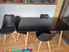 Tisch mit 4 passenden Stühlen 