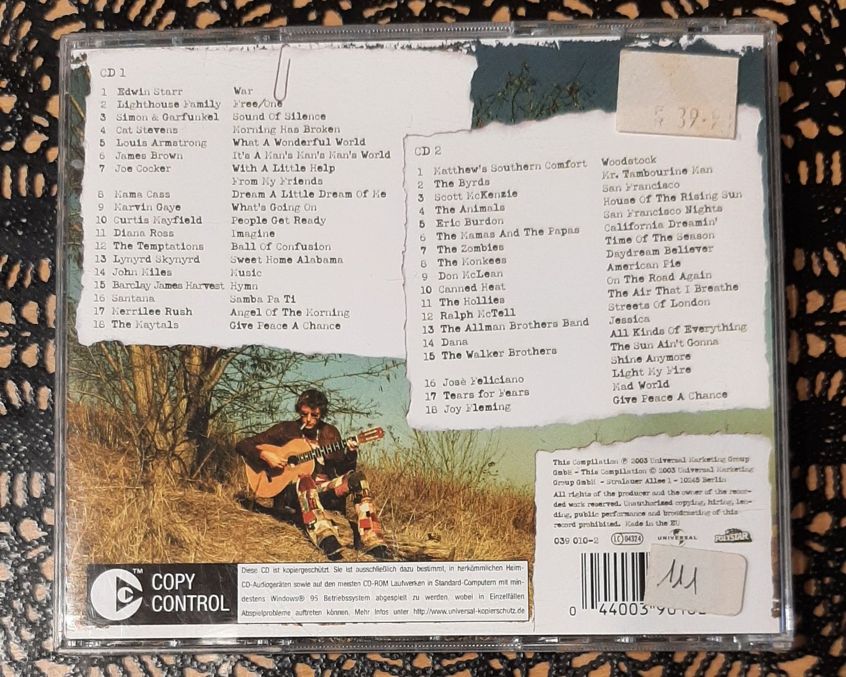 CD: Love & Peace, 2CD Rock Compilation Sampler 2003 – Usato da Schönenberg TG venduto da breiti12 1