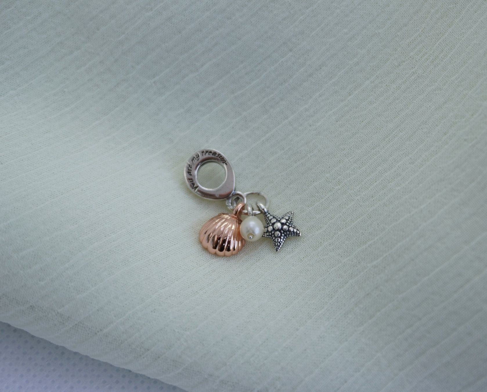 Ciondoli: Charm "Muschel,Perle,Seestern" zu Pandora 925 Silber – Nuovo (secondo la descrizione) da Niederbüren venduto da Fidi5 4