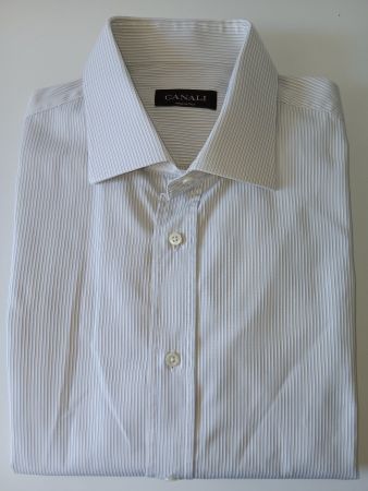CANALI Chemise manches longues à boutons de manchette 44