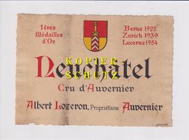 Etikette - Neuchâtel "Cru d'Auvernier" /bd