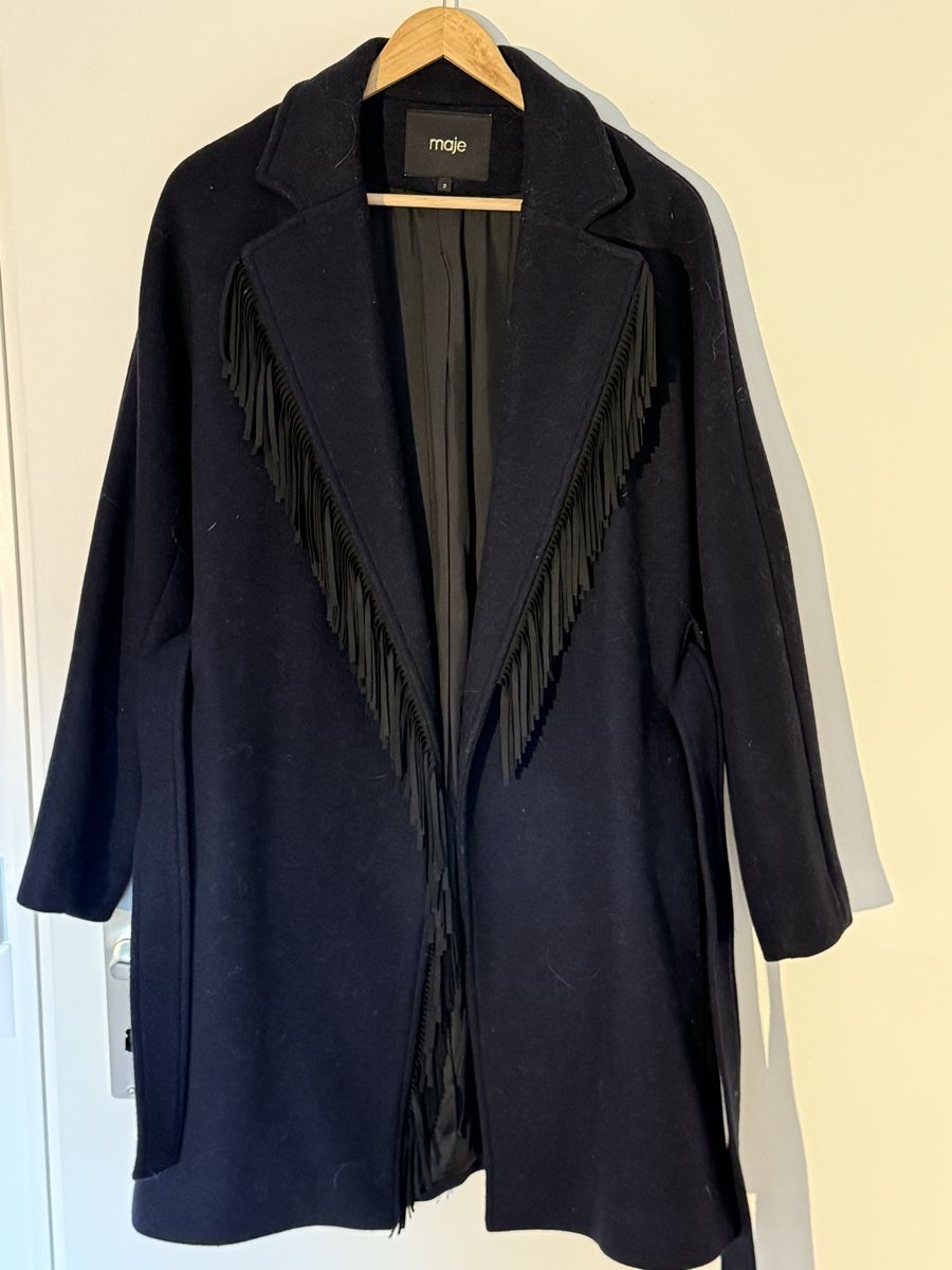 Maje Cappotti: Maje manteau à franges – Nuovo (secondo la descrizione) da vesenaz venduto da Froggie1222 1