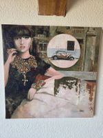 Acrylbild Portrait und VW Käfer