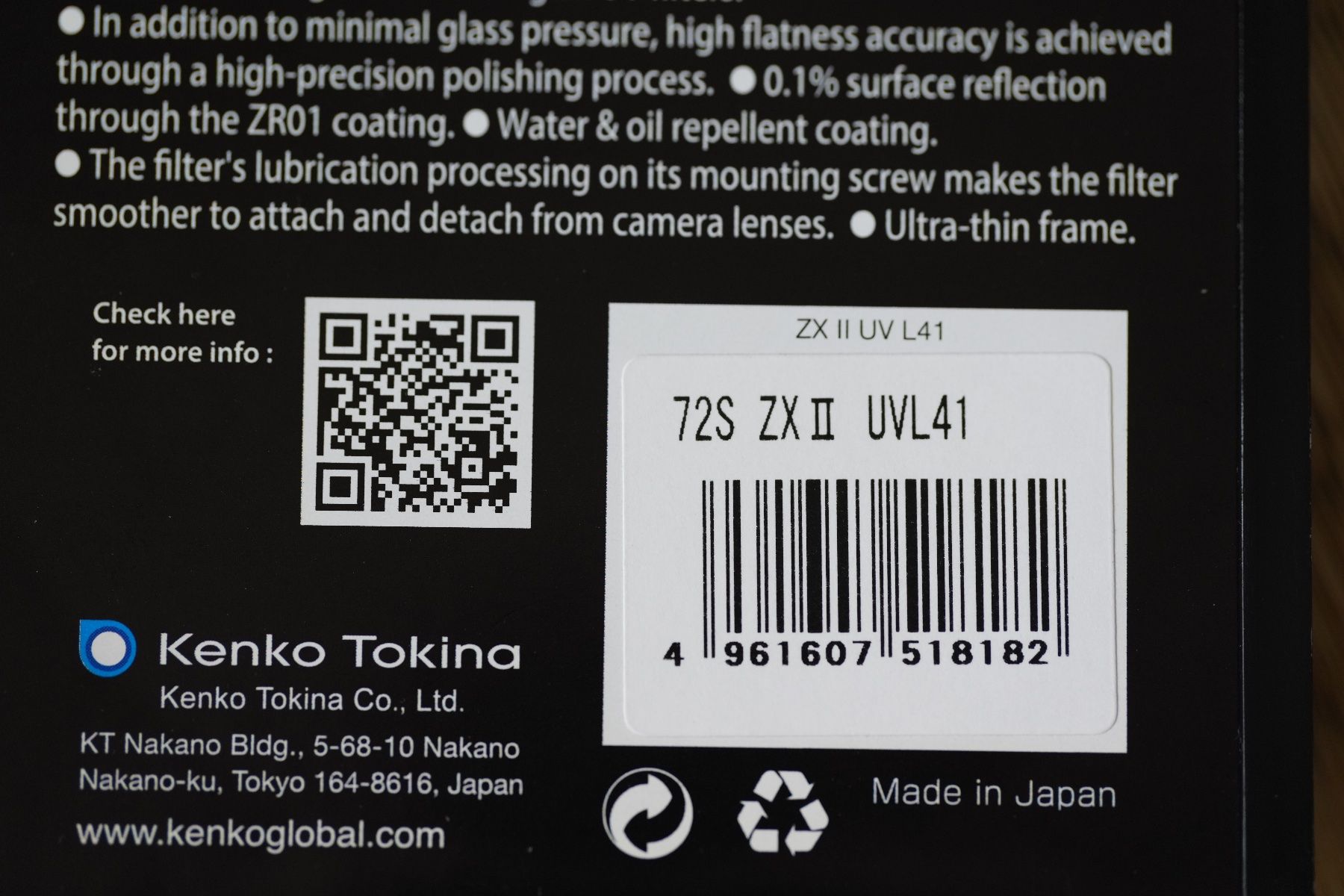 Kenko Filtri: UV Filter 72mm Kenko ZXII L41 – Nuovo e nell'imballaggio originale da Rüti ZH venduto da ors_9ggw 1
