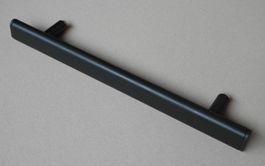 Handgriff a. Oval-Stahlrohr sw gepulvert, 20x40 mm, L440 mm