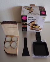 neues schönes leichtes 1-Personen Raclette-Set aus Holz
