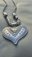 Collana ciondolo cuore argento etnico nuovo