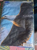 Serviette de plage neuve avec motif aigle. 86×163 cm