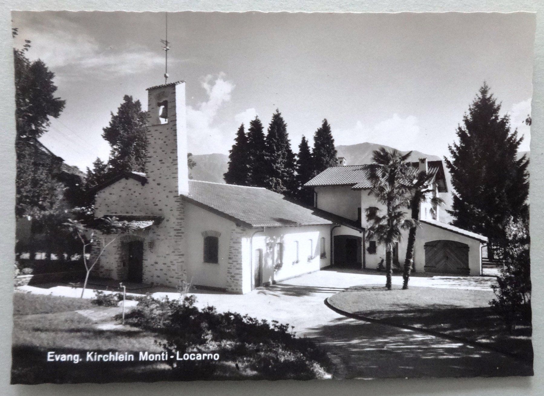 Cartoline postali: Evang. Kirchlein Monti-Locarno – Usato da Fétigny venduto da Billy2miny