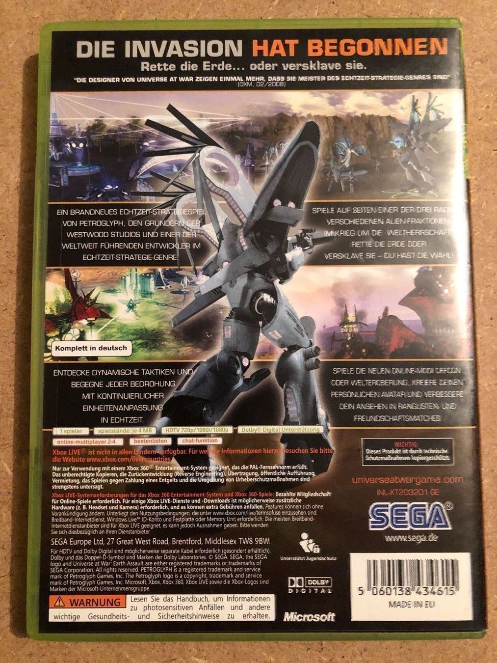 Microsoft Giochi: Universe at War - Angriffsziel Erde – Usato da St. Gallen venduto da elk2021 2