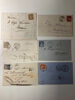 Sitzende Helvetia 1863-80, 6 saubere Belege