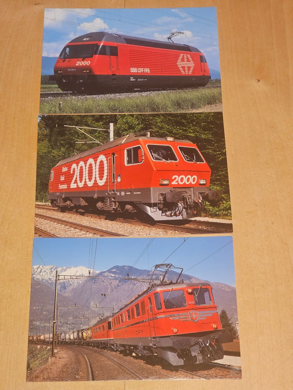 Cartoline postali: 3 Ansichtskarten SBBAe 6/6 + Re 6/6, Re 4/4 IV, Re 460 – Nuovo (secondo la descrizione) da Pfäffikon ZH venduto da Gugus60