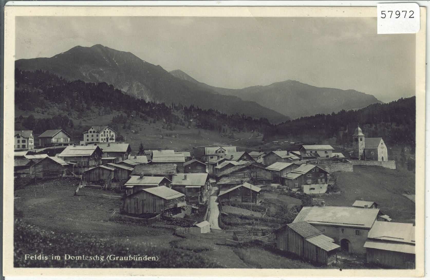Cartoline postali: Feldis - Dorfansicht – Usato da Ettingen venduto da Kartenplanet