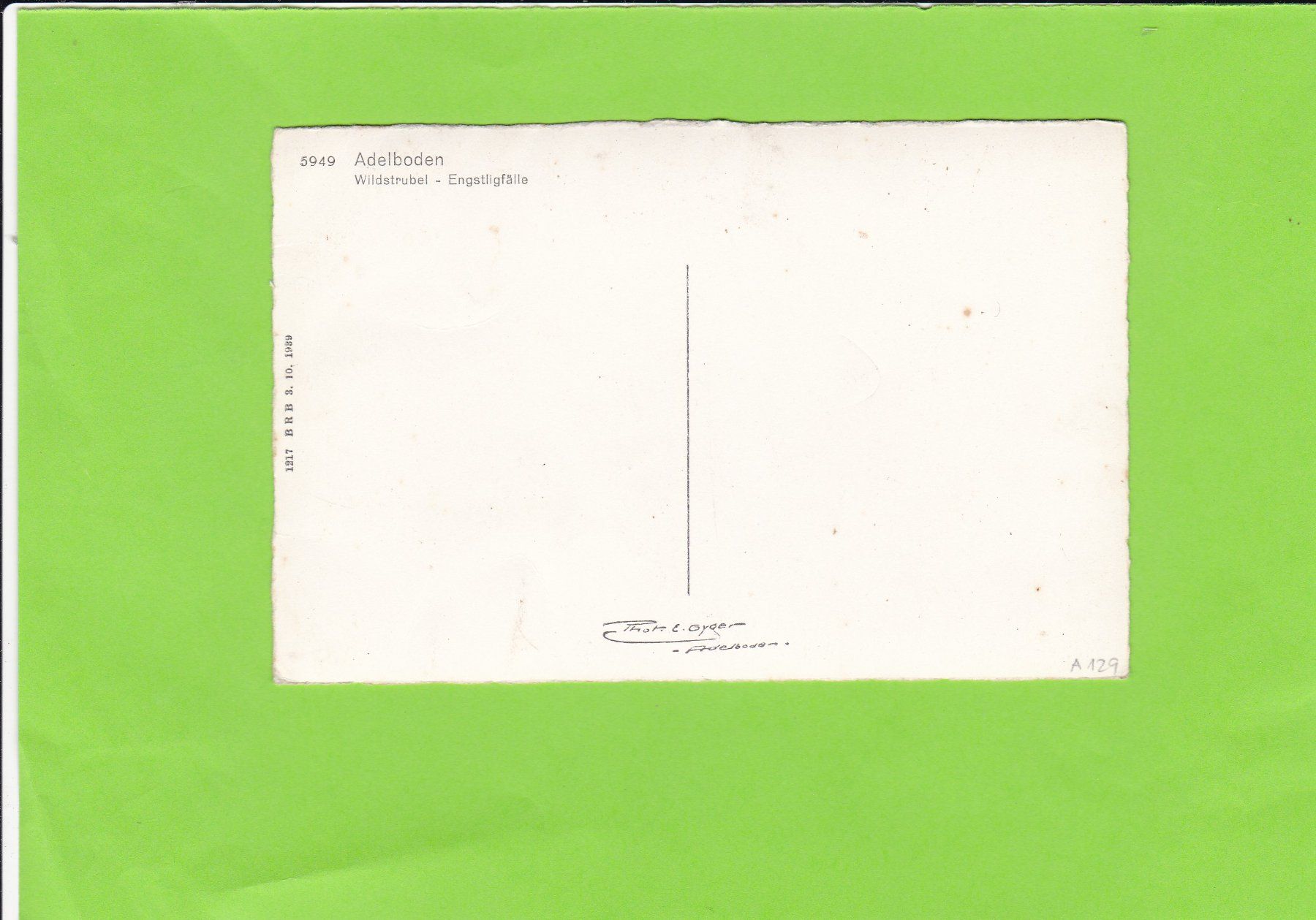 Cartoline postali: 5949 Adelboden – Usato da St. Peterzell venduto da neckertal 1