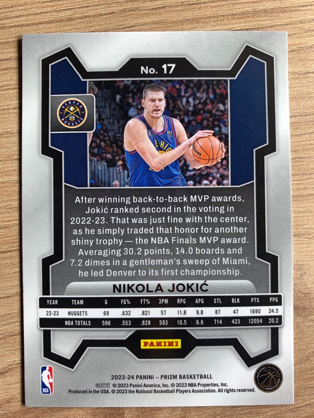 Nba Carte collezionabili: NBA Nikola Jokic Prizm 23/24 Base – Usato da Netstal venduto da Clutch79Cardz 1