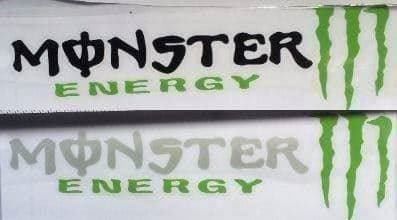 Monster Energy Aufkleber schwarz + weiss