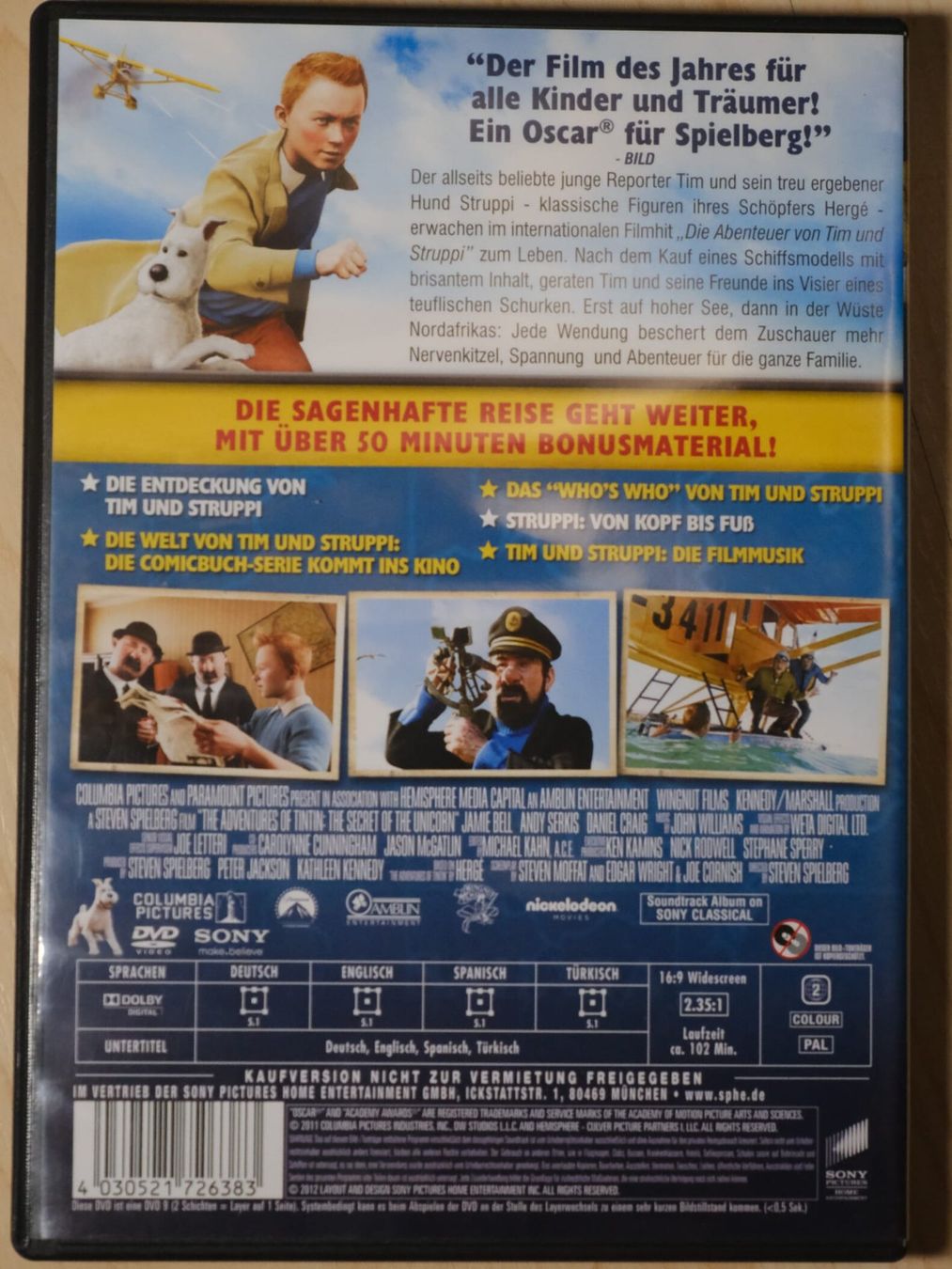 Tutti i DVDs: DVD Tim und Struppi - das Geheimnis der Einhorn – Usato da Aesch (Neftenbach) venduto da Nid-do 1