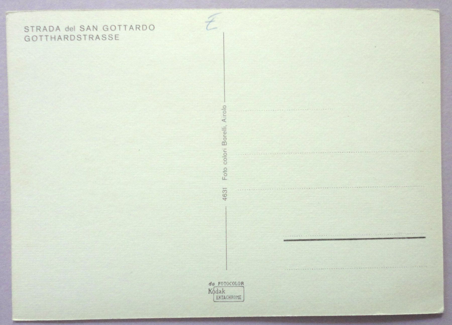 Cartoline postali: St. Gotthard-Pass 2112 m – Usato da Fétigny venduto da Billy2miny 1