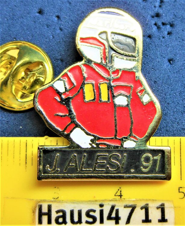 Lot De 2 Pin's F1 Jean Alesi 1991 - Casque Marlboro Ferrari - Formule 1